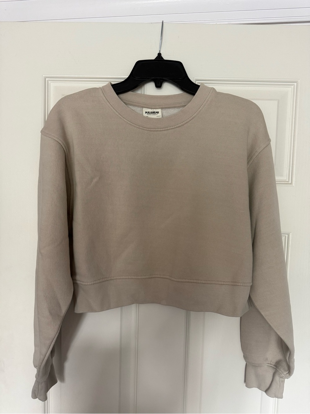 Pull&Bear Neutral Beige Crewneck Sweatshirt